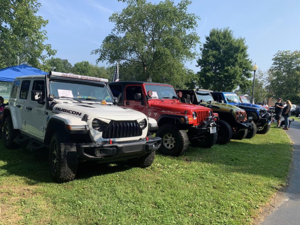 Jeeps lined up
